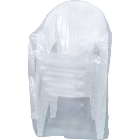 Ribimex Copertura per Sedie da Giardino Impermeabile, 250 x 150 x 80 cm, in Polietilene 90 gr/m², Trattamento Anti-UV, Resistente agli Sbalzi Termici, Occhielli Saldati a Ultrasuoni - PRH09091X71 (1/3)