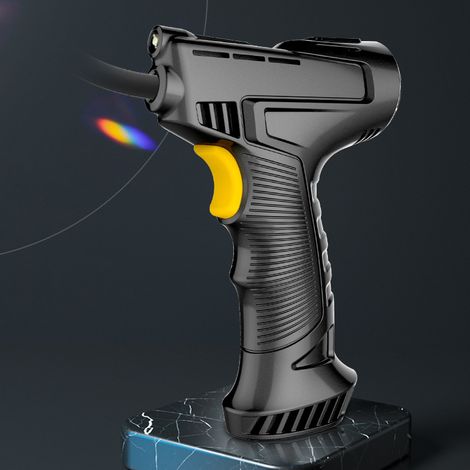Pompe gonflable portative à main, compresseur d'air de voiture sans fil, gonfleur de pneus Rechargeable avec affichage numérique, accessoires de manomètre lumineux LED (1/5)