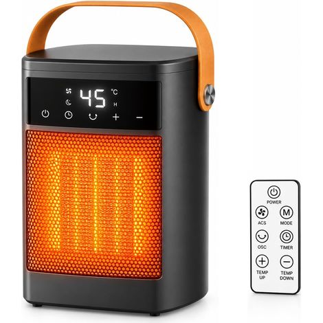 Radiateur Soufflant céramique PTC 1500 W, 3 modes, minuterie 12 h (1/5)