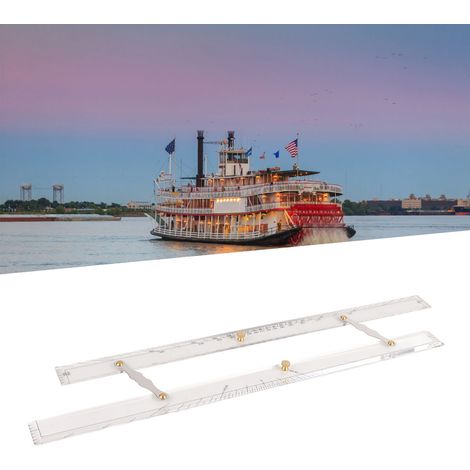 Parallellineal für die Schifffahrt zum Zeichnen und für topografische Vermessungen, Richtlineal zur Kartenkalibrierung, 600 mm (1/5)
