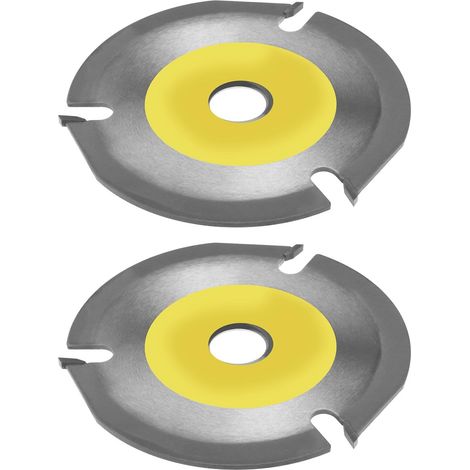 Lot de 2 lames de scie circulaire TCT pour bois, 125 mm, 22,23 mm, alésage 3 dents, pour meuleuse d'angle, sculpture, mise en forme, rainures et coupe (1/5)