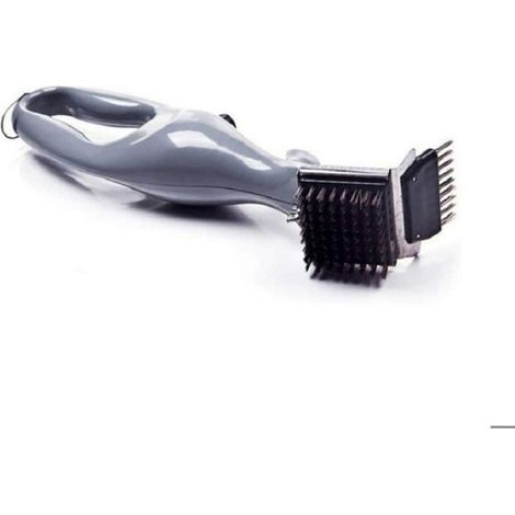 Brosse De Nettoyage - Pour Barbecue À Vapeur - Acier Inoxydable Et Plastique - 10,5 x 9 x 36,5 Cm - Argent - 1 Pièce (1/4)