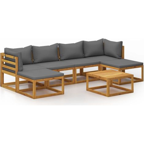 Maison Exclusive - 7-tlg. Garten-Lounge-Set mit Auflagen Massivho