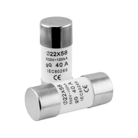Fusible à cartouche série GL C80 22x58 - 40A, classe gG, paquet de 10 unités. (1/5)