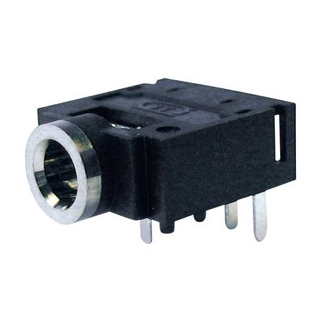 Jack 3.5 mm embase femelle horizontale Cliff FC68133 Nombre de pôles: 4 stéréo noir 1 pc(s) (1/3)