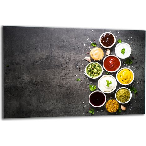 PLAQUE DE PROTECTION EN VERRE POUR CUISINIÈRE 80x52 CUISINE (1/5)