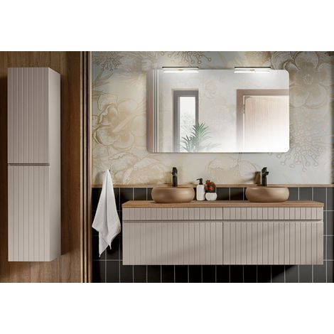 Ensemble meubles vasques + 4 éléments - 160 cm - Emblematic Cashmere - Livraison gratuite