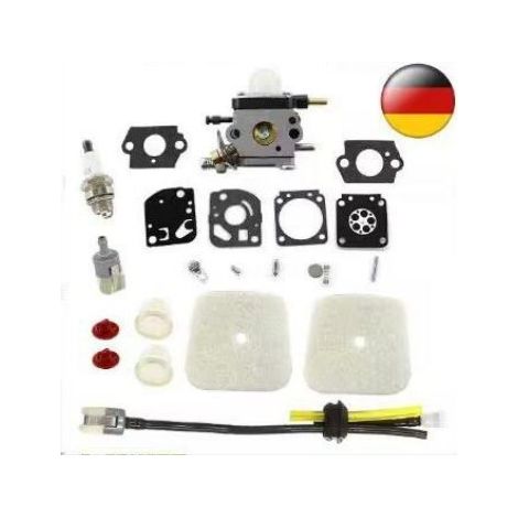 Carburateur 2 temps Mantis 7222 7222E 7222M 7225 7230 7234 7240 7920 7924 – Remplace C1U-K54A, C1U-K82 – Avec filtre à air et tuyau d'essence (1/5)