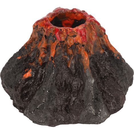 Ornement de volcan pour aquarium, simulation réaliste, décoration en résine, pierre à bulles pour aquarium (1/5)
