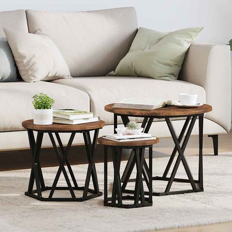 Nesting Beistelltisch 3 pcs Geräucherte Eiche