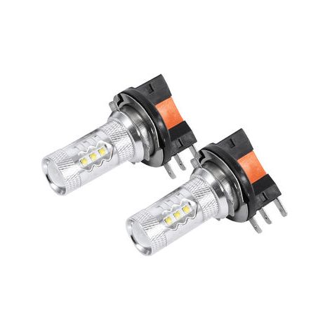 BUNTHAUS Phares de voiture, lampe frontale 80 W 1200 lm blanc pur 16 LED type culot H15 pour (1/5)
