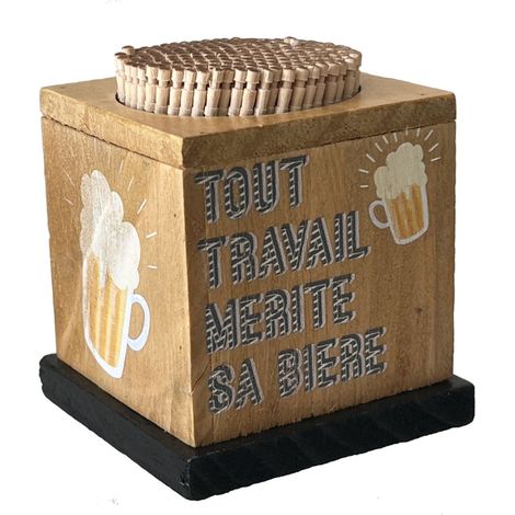 Présentoir à cure-dents - Tout travail mérite sa bière