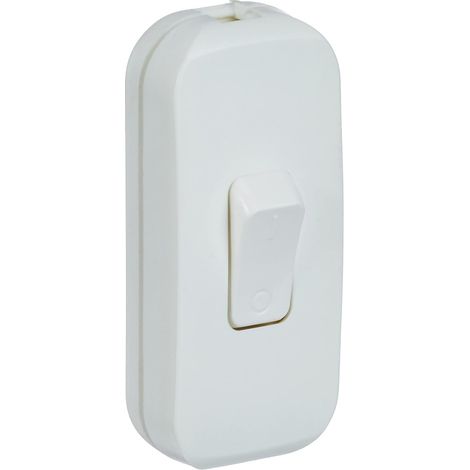 Interrupteur bascule blanc - 1 unité - Plastique robuste - Commande bipolaire - Éclairage intérieur - Pour câble 2x0,75mm² (1/5)