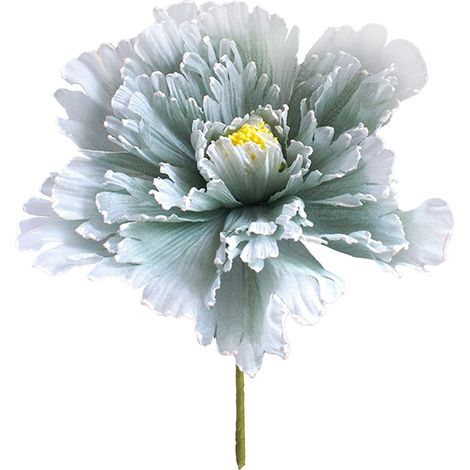 Pivoine artificielle en soie avec tige, grande composition florale pour vase, décoration florale artificielle pour la maison, centre de table de mariage, verte (1/2)