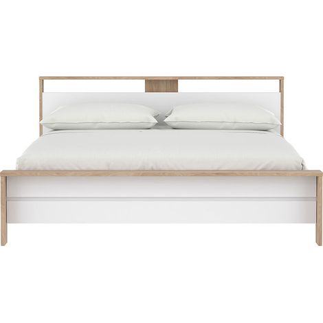 Next Bett mit 1 Einlegeboden 180x200cm weiß Hochglanz. (1/5)