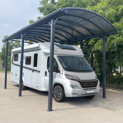 Carport Aluminium 22.8m² X-Metal Anthracite Polycarbonate 6mm (1/5)