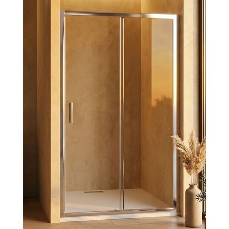 Exagonshop Nicchia doccia 160 cm scorrevole vetro trasparente 6