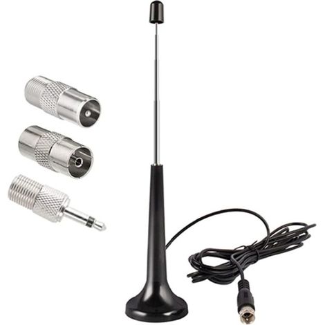 HOXILEELEOAntennes FM DAB avec 3 adaptateurs Antennes radio FM intérieures Antenne de remplacement radio DAB 75 Ohm pour radio Fixed (1/5)