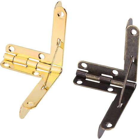 20 stücke Scharniere TOPINCN Spring Hinge Frühling Scharnier Mini Scharniere Dekorative Holz Fall Box Latch Lock mit crews(Bronze) (1/5)