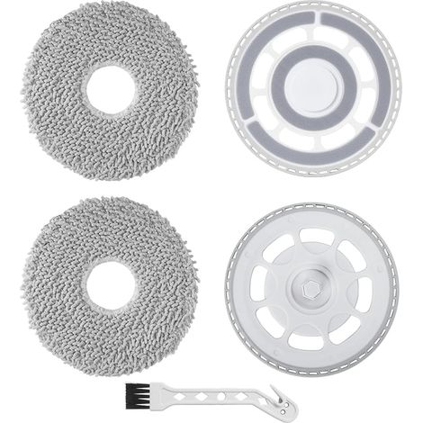 Panni per mocio con supporto di ricambio per aspirapolvere Roborock Qrevo S5V / Qrevo Curv / Qrevo Curv S5X / Qrevo Edge / Edge S5A, 2 supporti di ricambio, 2 panni per mocio umido (1/5)