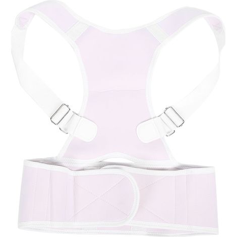 Correcteur de posture dorsal blanc XXL, soutien des épaules et redresseur de dos pour hommes et femmes (1/5)