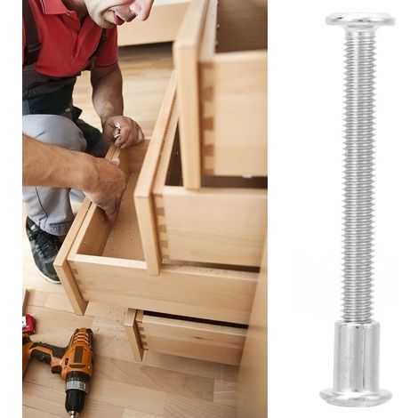 Kit de 10 paires d'écrous et vis à six pans creux de 12 mm en acier au carbone nickelé M6 x 60 (1/5)