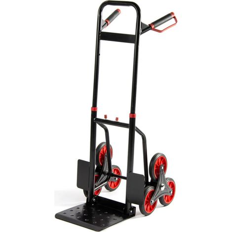 Carretilla Plegable para Escalera  Resistente hasta 200kg  Carreta Acero 58x54x116cm  Ideal para Tareas de Mantenimiento (1/5)