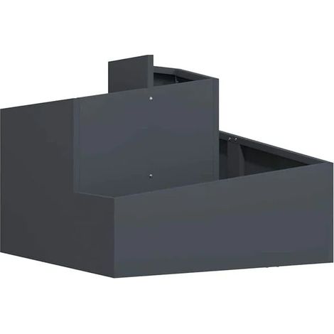 Pot de fleurs de jardin couleur anthracite, 60 x 60 x 50 cm