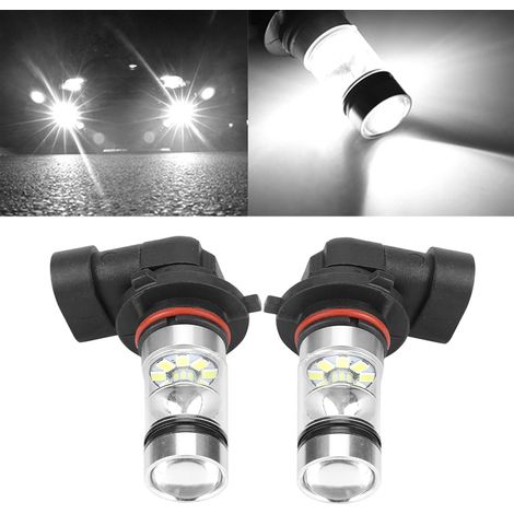 Autoscheinwerfer, hochhelle weiße LED-Nebelscheinwerfer 9006/HB4 100W - AquaForge