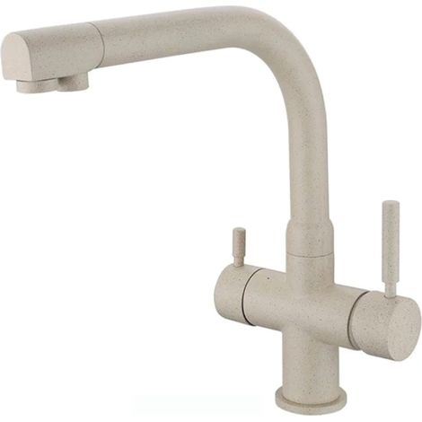 Rubinetto da cucina Shurity 380 3 vie 3/8” Granito Avena (1/3)