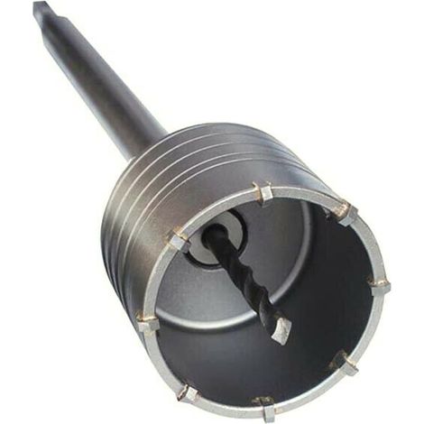 Fresa A Tazza 110 Mm Carotatrice Muro Asta Prolunga 35 Cm Per Trapano Sds Plus