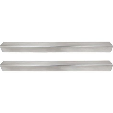 Bande de protection en acier inoxydable 304 pour tiroir et porte, facile à installer pour armoires jusqu'à 190 cm d'épaisseur, lot de 2 pièces, argenté résistant à la rouille (58,4 cm) (1/5)