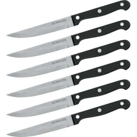 Lot de 6 couteaux a steak - NIROSTA - 21 cm (1/4)