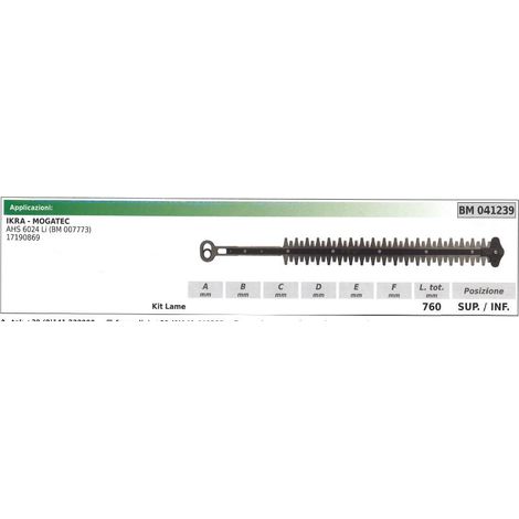 Unter-/Obermesser IKRA Heckenschere AHS 6024 Li 041239