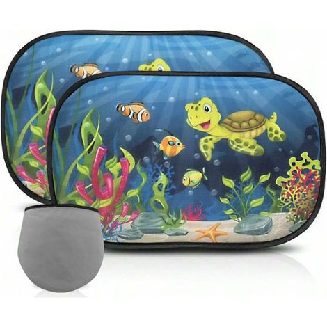 La migliore pellicola protettiva UV per interni auto - autoadesiva, adatta alla protezione solare di neonati e animali domestici, 2 pezzi di pellicola protettiva solare per bambini con motivo tartarug (1/2)