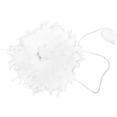 Suspension moderne E27 à plumes, abat-jour en plumes, lustre, décoration pour chambre à coucher, 110-240 V (1/5)