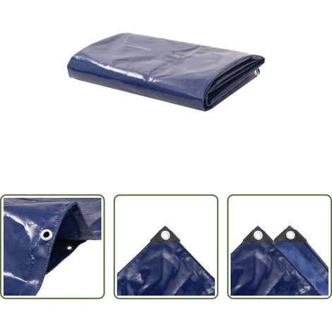 Bâche anti-UV -  Bâche 650 g / m² 1,5 x 20 m Bleu (1/5)