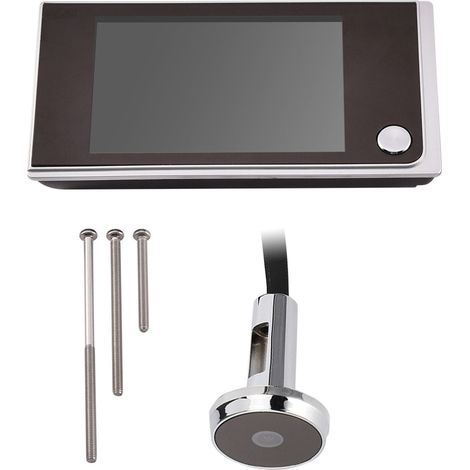Elektronische Mini-HD-Katzenaugen-Türsprechanlage, 3,5-Zoll-Farb-LCD-Bildschirm, 120°-Sichtfeld für Innen- und Außenbereich (1/5)