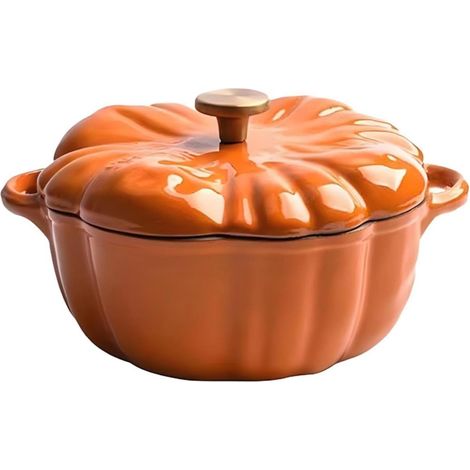Citrouille Schmortopf, 16cm citrouille Gusseisen Bräter avec couvercle &