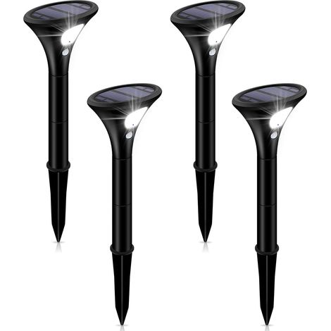 Outdoor Solar Light, Garden LED Light Ultra Powerful Waterproof IP65 2 Modes Landscape Spotlight with Security PIR Motion Sensor for Patio Pathway Lawn Driveway Decor (4 PACK) (1/5)