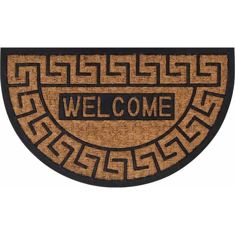 Maison Exclusive - Fußmatte Halbrund 45x75 cm Gummi und Kokosfase (1/5)