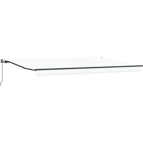 Maison Exclusive - Einziehbare Markise Weiß 500 x 350 cm Polyeste