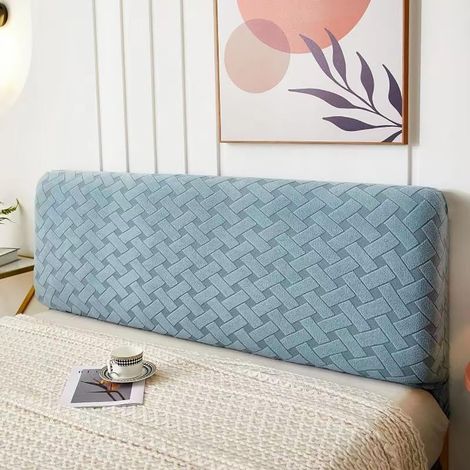 Bleu 150cm(150-160) Housse De Tête De Lit Protecteur Housse De Tête De Lit Solide Conception Tête De Lit Housse De Tête De Lit Lavable Amovible Chambre