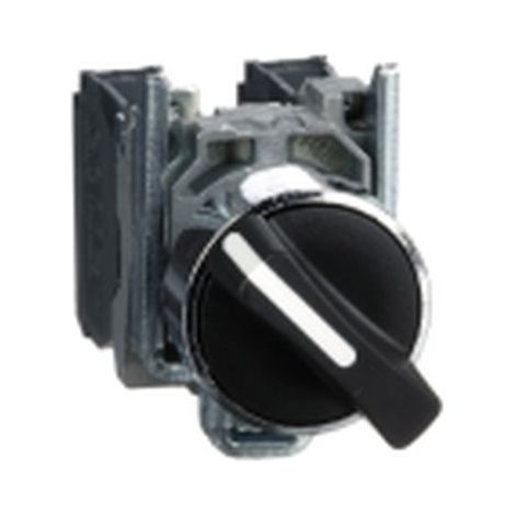 Harmony bouton tournant noir Ø22 - à manette - 2 positions - 1O+1F - XB4BD25