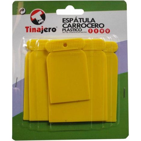 FPLUS espatula carrocero plas.4piez. , Juego de espatula carrocero de plastico para todo tipos de trabajo.