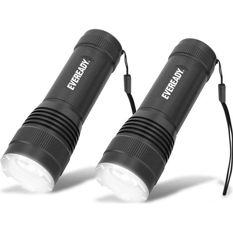 Energizer Lampe Torche LED (Lot de 2), Noire, Lampe de Poche Super (1/5)