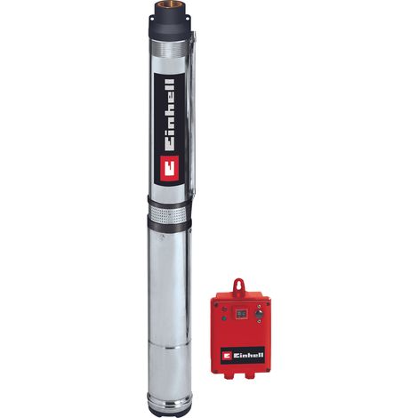 Einhell Tiefbrunnenpumpe GC-DW 1300 N (1300 W, 5.000 l/h max. Fördermenge, 20m max. Eintaucht., Edelstahlgehäuse, Edelstahlsieb, inkl. 22m Ablassseil)