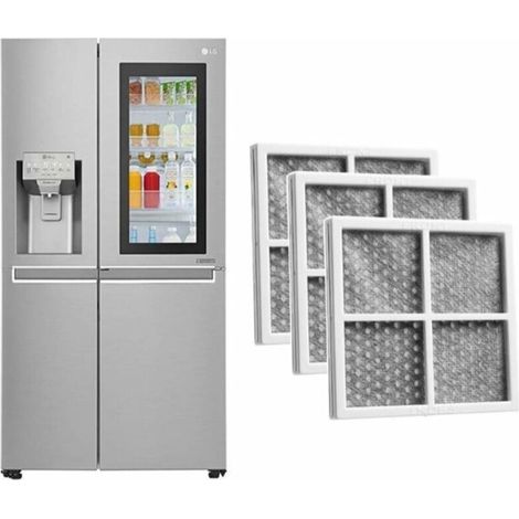 3 Pièces - à Air de Rechange LG Pure n Fresh pour Réfrigérateur,Filtre à Air de Réfrigérateur, Filtre à air pour congélateur Compatible avec LG LT120F, LFX31925SW, LFX31925SB (1/5)
