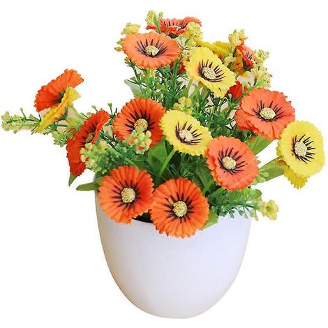 Bouquet fleuri artificiel bonsaï, plante de fleurs artificielles, décoration pour la maison, le jardin, les fêtes et les tables.rouge (1/5)