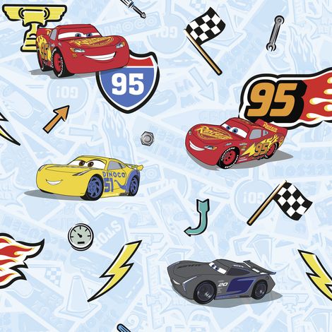 Papier peint  - Cars Let's Race - Rouleau: 53 x 1005 cm